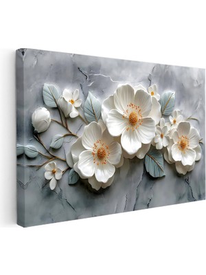 Kanvas Tablo Papatya Görünümlü Çiçek Çiçek Tablosu Ev Ofis Duvar Dekoru