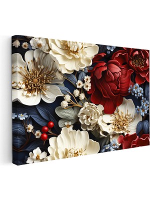 Kanvas Tablo Klasik Çiçek Aranjmanı Çiçek Tablosu Ev Ofis Duvar Dekoru