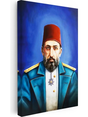 Kanvas Tablo Sultan Iı Abdülhamid Modern Yorum Portresi Osmanlı Tablosu Ev Ofis Duvar Dekoru
