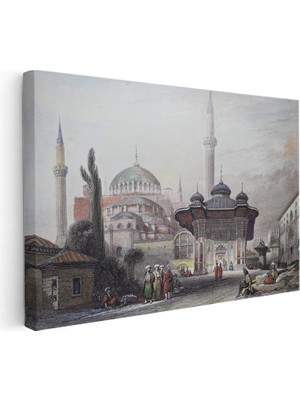 Kanvas Tablo Sultanahmet Meydan Çeşmesi Osmanlı Tablosu Ev Ofis Duvar Dekoru