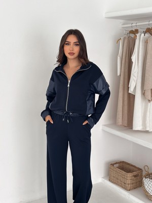 Win Moda Yeni Sezon Kadın Modal Eşofman Takımı Garnili Baggy Salaş Geniş Paça Spor Şık S/xl 3 Renk 2605