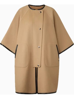 Bogner Idaho Çift Yüzlü Yün Camel Kadın Pelerin