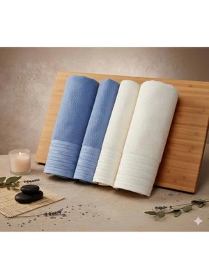 Özdilek Quadruple Koyu Mavi-Açık Sarı Best Set (Hamam Takımı)