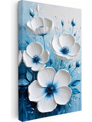 Kanvas Tablo Belirgin Göbekli Zarif Gelincikler Çiçek Tablosu Ev Ofis Duvar Dekoru