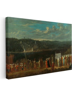 Kanvas Tablo Cenaze Alayı Kortej Osmanlı Tablosu Ev Ofis Duvar Dekoru