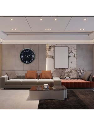 Krom Sade 40 cm Metal Duvar Saati