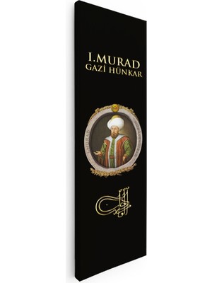 Kanvas Tablo Sultan I Murad Gazi Hünkar Portresi Osmanlı Tablosu Ev Ofis Dekoru