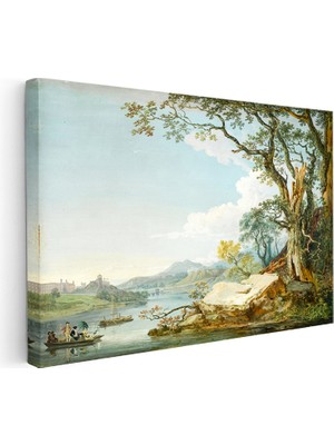 Kanvas Tablo Paul Sandby Windsor Kalesi Nehir Kenarı Piknik Detayı Ressam Tablosu Duvar Dekoru