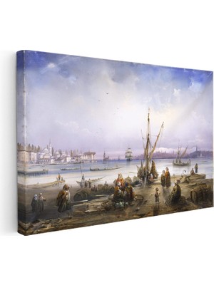 Kanvas Tablo Osmanlı Saray Divan Sahnesi Osmanlı Tablosu Ev Ofis Duvar Dekoru