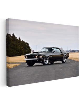 Kanvas Tablo 1969 Ford Mustang Boss 429 Klasik Ford Tablosu Ev Ofis Duvar Dekoru