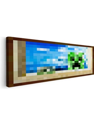 Kanvas Tablo Creebet Piksel Minecraft Tablosu Ev Ofis Salon Duvar Dekoru