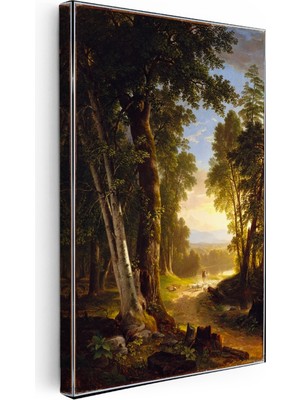 Kanvas Tablo Asher Durand Orman Içi Patika Yürüyen Figür Ressam Tablosu Ev Ofis Dekoru