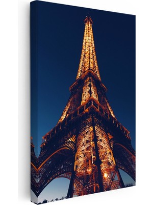 Kanvas Tablo Eyfel Kulesi Demir Yapı Detayı Şehir Mimari Tablo Ev Ofis Duvar Dekoru