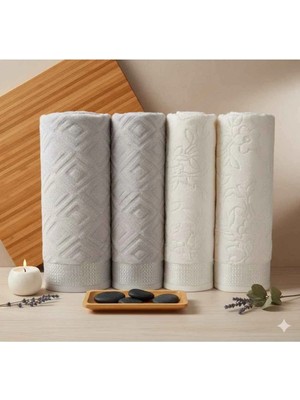 Özdilek Pastoral Krem-Gri Best Set (Hamam Takımı)