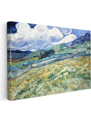 Kanvas Tablo Van Gogh Buğday Tarlası Yokuş Yukarı Ressam Tablosu Ev Ofis Duvar Dekoru