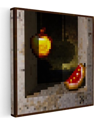 Kanvas Tablo Cotán Piksel Minecraft Tablosu Ev Ofis Salon Duvar Dekoru