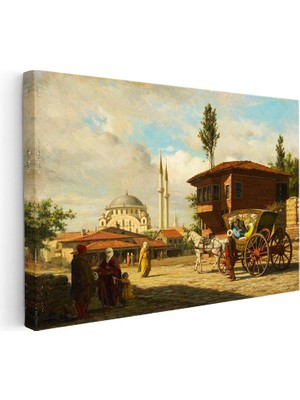 Kanvas Tablo Fayton Gezisi Konak Osmanlı Tablosu Ev Ofis Duvar Dekoru