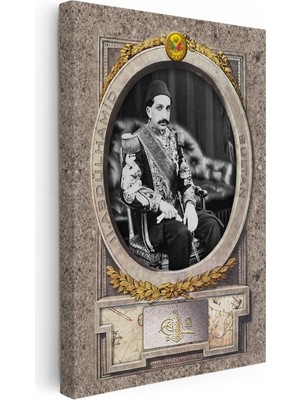 Kanvas Tablo Sultan Iı Abdülhamid Klasik Portre Osmanlı Tablosu Ev Ofis Duvar Dekoru