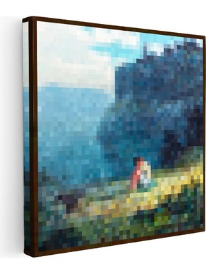 Kanvas Tablo Tides Piksel Minecraft Tablosu Ev Ofis Salon Duvar Dekoru