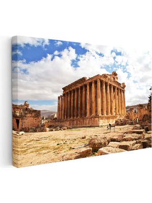 Kanvas Tablo Antik Roma Sütunları Şehir Mimari Tablo Ev Ofis Duvar Dekoru