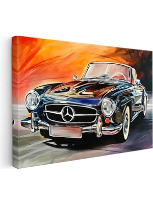 Kanvas Tablo Klasik Mercedes Roadster Cabrio Mercedes Tablosu Ev Ofis Duvar Dekoru