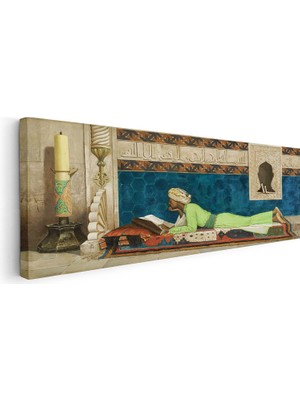 Kanvas Tablo Medrese Iç Mekan Sahnesi Osmanlı Tablosu Ev Ofis Duvar Dekoru