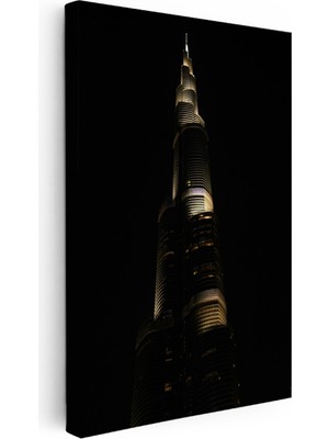 Kanvas Tablo Dubai Burj Khalifa Gökdeleni Şehir Mimari Tablo Ev Ofis Duvar Dekoru