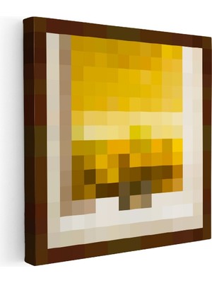 Kanvas Tablo Wasteland Piksel Minecraft Tablosu Ev Ofis Salon Duvar Dekoru