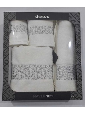 Özdilek Danıela Beyaz Dus Seti Nakışlı-1 G.sım