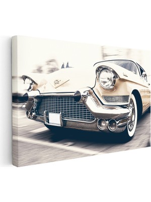 Kanvas Tablo 1957 Klasik Cadillac Eldorado Nostalji Araba Tablosu Ev Ofis Duvar Dekoru