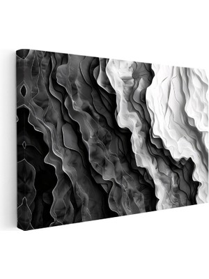 Kanvas Tablo Modern Dalga Katmanları Soyut Tablo Ev Ofis Duvar Dekoru