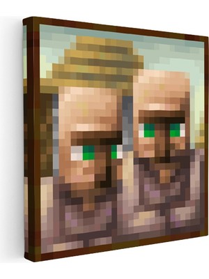 Kanvas Tablo Humble Piksel Minecraft Tablosu Ev Ofis Salon Duvar Dekoru