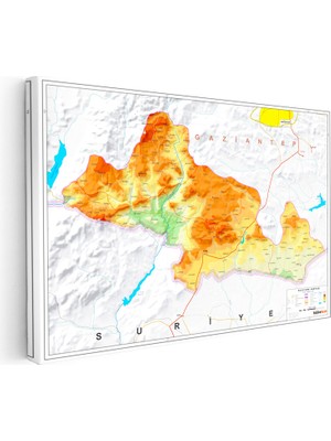 Kanvas Tablo Kilis Doğal Oluşum Harita Tablosu Ev Ofis Duvar Dekoru