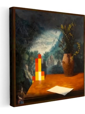 Kanvas Tablo Fern Minecraft Tablosu Ev Ofis Salon Duvar Dekoru