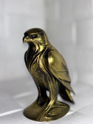 EBG3D 🦅 Dekoratif Kartal Biblo – Gold Eskitme Görünümlü