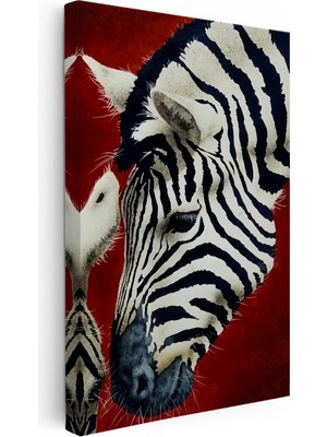 Kanvas Tablo Doğal Desen Zebra Tablosu Ev Ofis Duvar Dekoru