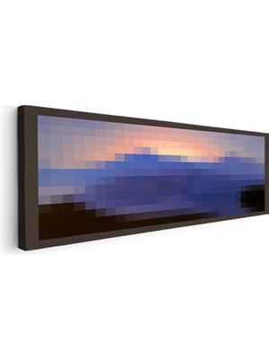 Kanvas Tablo Sunset Dense Piksel Minecraft Tablosu Ev Ofis Salon Duvar Dekoru