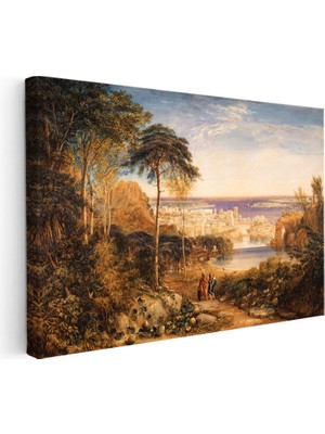 Kanvas Tablo John Martin Kartaca Şehri Manzarası Deniz ve Figür Ressam Tablosu Duvar Dekoru