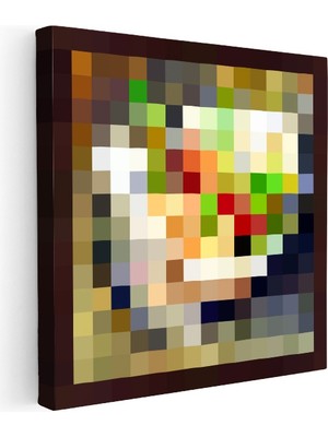 Kanvas Tablo Kebab Med Tre Pepperoni Piksel Minecraft Tablosu Ev Ofis Salon Duvar Dekoru