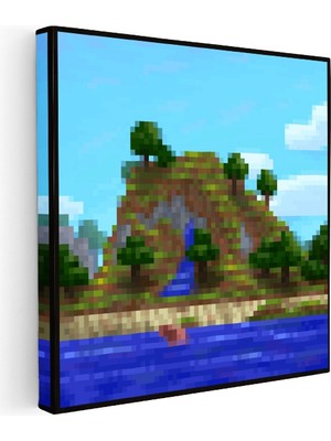 Kanvas Tablo Unpacked Piksel Minecraft Tablosu Ev Ofis Salon Duvar Dekoru
