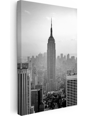 Kanvas Tablo New York Gökdelenler ve Empire State Şehir Mimari Tablo Ev Ofis Duvar Dekoru