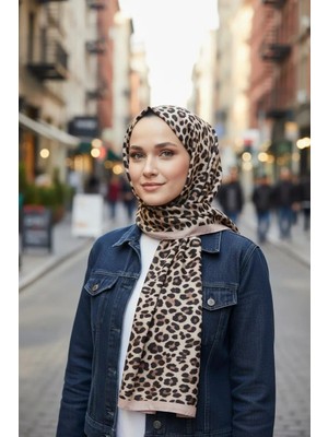 Trend Nexus Leopar Desenli Dijitalsoft Şal