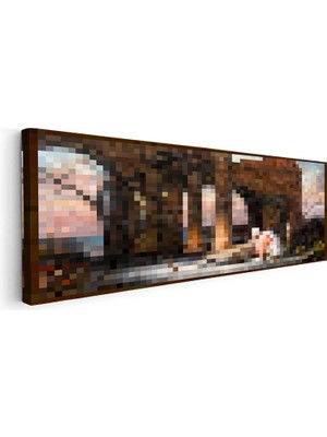 Kanvas Tablo Finding Piksel Minecraft Tablosu Ev Ofis Salon Duvar Dekoru