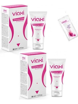 Viaxi Beyazlatıcı Whitenning Hassas Bölgeler Için Beyazlatıcı Krem 50 ml x 2 Ad + Genital Hijyen Mendili