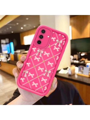 HONTINGA iPhone 16E ile Uyumlu Kılıfı Düşüme Önleyici Basitlik Anti Düşme Kamera Korumali Şirin Küçük Fiyonk Desen Gül Kırmızı Yumuşak Silikon Telefon Kılıfı Kadın ve Erkek Için Uygundur K8-0071