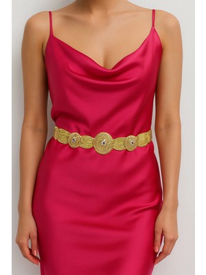 Kaftan Collection Kadın Altın Metal Kemer