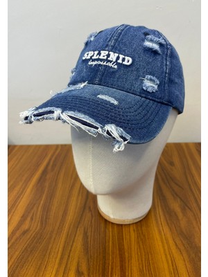 Hamze Denim Jean Kot Kumaş Vintage Model Cap Şapka