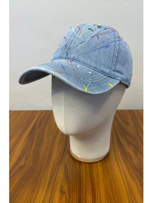 Hamze Denim Jean Kot Kumaş Vintage Model Cap Şapka