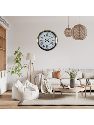 Toyigoo Gold 40 cm Metal Roma Rakamlı Duvar Saati TYGRSYT9573