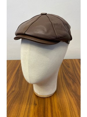 Hamze Peaky Blinders Ingiliz Model %100 Kuzu Derisi Kasket Şapka